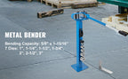 SucceBuy YP-38 Bodenmontierter Rohrbieger mit 7 Gesenken Multifunktionaler Rohrbieger mit 112 cm Teleskop-Gummigriff für Kupfer- und Stahlrohre