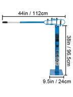 SucceBuy YP-38 Bodenmontierter Rohrbieger mit 7 Gesenken Multifunktionaler Rohrbieger mit 112 cm Teleskop-Gummigriff für Kupfer- und Stahlrohre