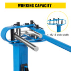 SucceBuy YP-38 Bodenmontierter Rohrbieger mit 7 Gesenken Multifunktionaler Rohrbieger mit 112 cm Teleskop-Gummigriff für Kupfer- und Stahlrohre