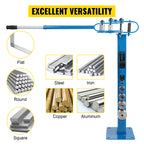 SucceBuy YP-38 Bodenmontierter Rohrbieger mit 7 Gesenken Multifunktionaler Rohrbieger mit 112 cm Teleskop-Gummigriff für Kupfer- und Stahlrohre