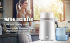 SucceBuy 4L Wasserdestilliergerät Reiniger Filter Spender Heizung Trinkflasche Enthärter 304 Edelstahl Haushaltsgerät